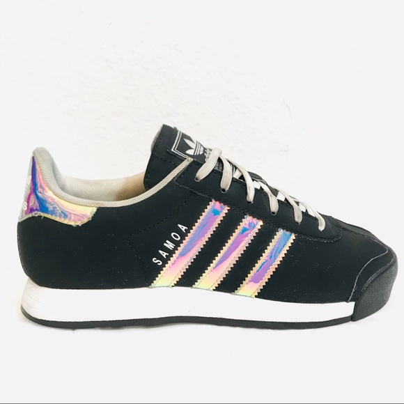 adidas with iridescent stripes